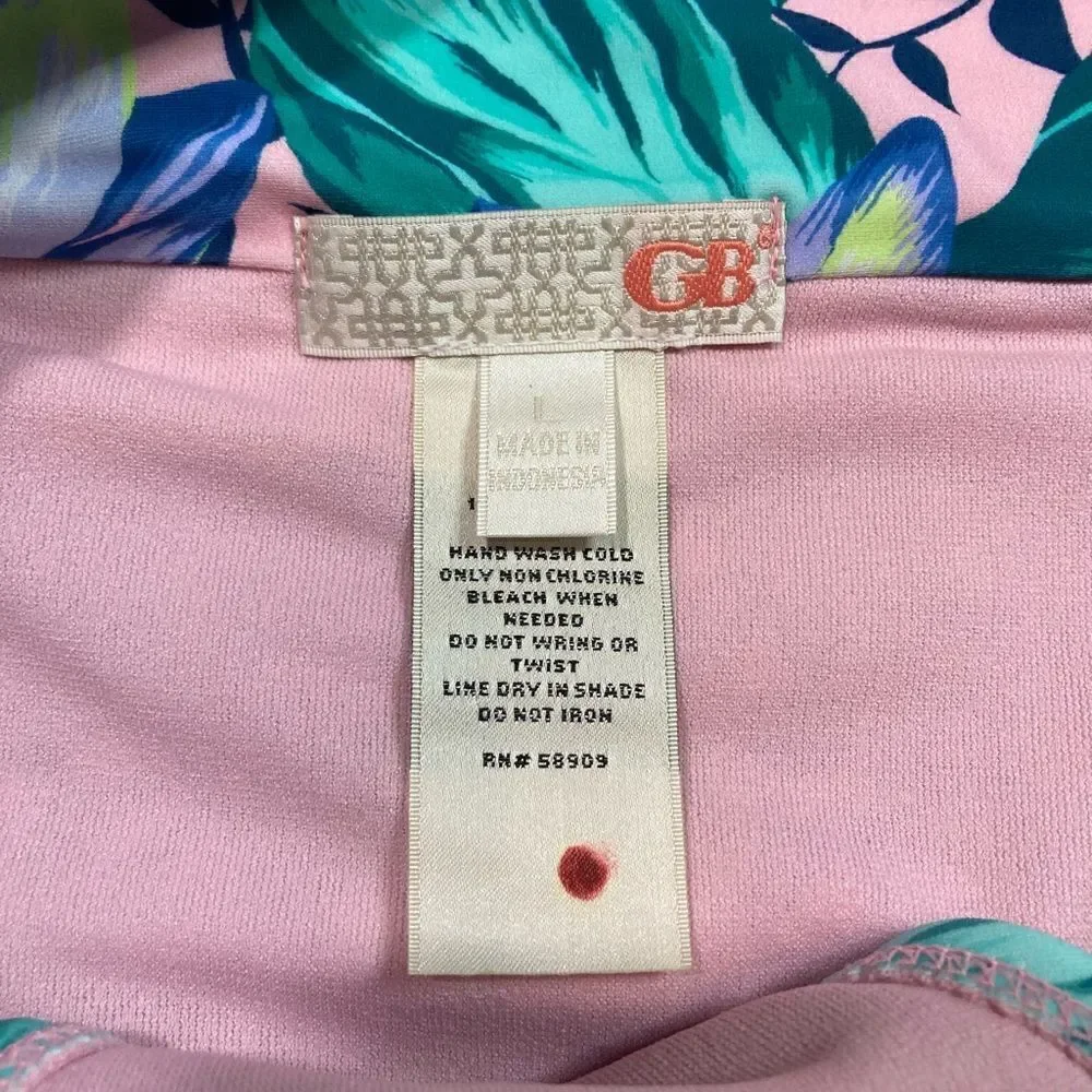 NWT GB Pink and Green Tropical Bikini Bottom